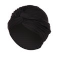 thumbnail image 1 of Prolriy Turbans for Women Women Solid Hat Muslim Ruffle Turban Wrap Scarf Cap Head Wraps Hats for Women Black, 1 of 2