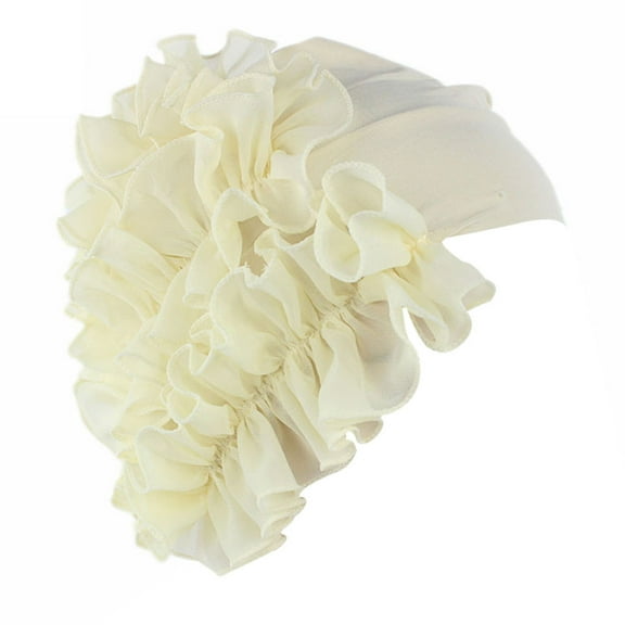 Prolriy Turbans for Women, Women Turban Wrap Hat Headband Head Flower Cap Caps Head Wraps for Women Beige