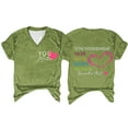 thumbnail image 1 of Prolriy Valentines Day Shirts Women to The Person Behind Me: You Are Amazing Beautiful and Enough Remember That Printed Top T Shirt Womens Summer Tops Shirts for Women Green S, 1 of 4