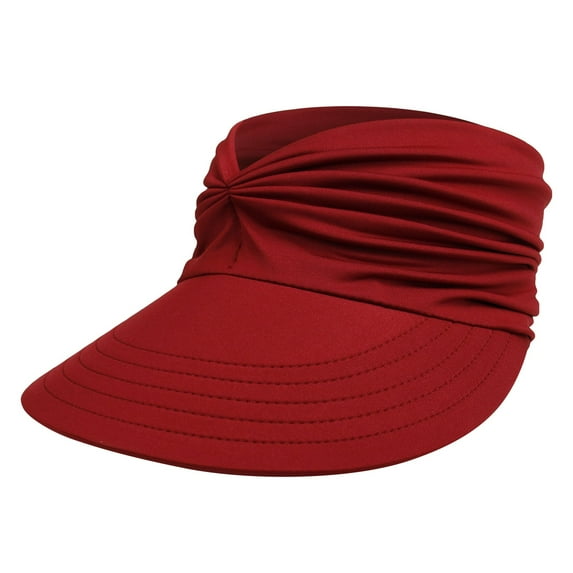 Prolriy Visor Hats for Women Beach Sun Hat Women's Spring/Summer Hat Sun Hat Women's Outdoor Sports Empty Top Hat Multi Colored Optional Sun Hats for Women Red