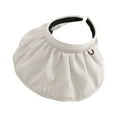thumbnail image 1 of Prolriy Visor Hats for Women Pure Colored Conch Shape Summer Sun Visor Hats Headbands for Women Wide Brim Roll Up Beach Hats Foldable Sun Hats for Women Beige, 1 of 2