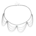 thumbnail image 1 of Prolriy Waist Beads Chain Decorative Long Belt Body Waistband Tassel Belt Waist Chain Women's Chain Belt Belts for Women Silver One Size, 1 of 1