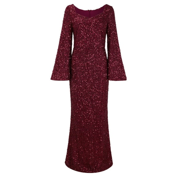 Prolriy Wedding Guest Dresses for Women, Women's Beach Long Dress One Line Shoulder Print Holiday Long Swing Dress Formal Cocktail Dresses for Women Red XL