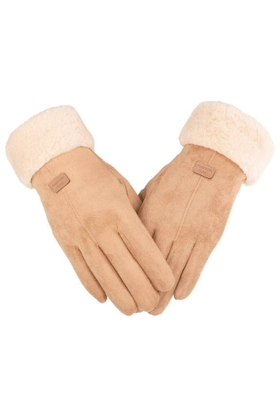 Winter Gloves Touchscreen Knit Women Weather for Cold Warm Winter for Driving Texting Cuff Thermal Cable Elastic Gloves Gloves Gloves Winter Gloves Khaki