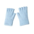 thumbnail image 1 of Prolriy Winter Gloves Womens Half Finger Gloves Autumn and Winter Thickened Warm and Cold Knitted Exposed Finger Knitted Gloves Winter Gloves E, 1 of 3