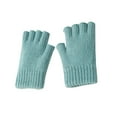 thumbnail image 1 of Prolriy Winter Gloves Womens Half Finger Gloves Autumn and Winter Thickened Warm and Cold Knitted Exposed Finger Knitted Gloves Winter Gloves F, 1 of 3