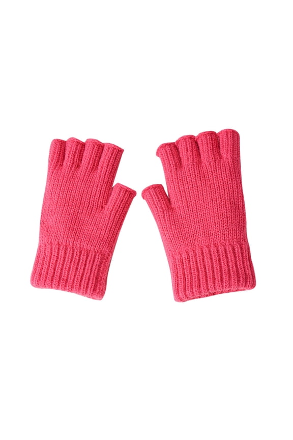 Winter Gloves Womens Half Finger Gloves Autumn and Winter Thickened Warm and Cold Knitted Exposed Finger Knitted Gloves Winter Gloves G