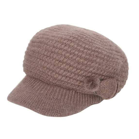 Prolriy Winter Hats for Women Winter Warm Knitted Plain Dyed Colorful Hat Letter Charm Custom Knit Hat for Women Crochet Hat Khaki