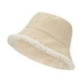 thumbnail image 1 of Prolriy Winter Hats for Women, Women's Fashionable Autumn and Winter Warm and Thickened Fashionable Fisherman Hat Bucket Hat Cloche Hat Beige, 1 of 4