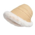 thumbnail image 1 of Prolriy Winter Hats for Women, Women's Plush Ear Bucket Fisherman Hat Outdoor Windproof and Warm Basin Hat Womens Hats Bucket Hat Beige, 1 of 2