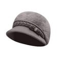thumbnail image 1 of Prolriy Winter Hats for Women, Women's Woolen Knitted Warm Basin Hat Padded Cotton Hat Womens Hats Khaki, 1 of 6