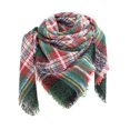thumbnail image 1 of Prolriy Winter Scarf for Women Europe and The United States Shawl New Neck Autumn and Winter Large Checkered Triangle Scarf Womens Scarf Green1, 1 of 2