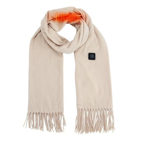 Prolriy Winter Scarf for Women Heated Scarf Usb Heating Scarf Soft Warm Electric Heated Neck Warmer for Winter Womens Scarf Khaki