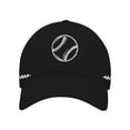thumbnail image 1 of Prolriy Womens Baseball Caps, Washed Baseball Pattern with Printed Baseball Caps on Both Sides Hats for Men Black, 1 of 5