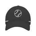 thumbnail image 1 of Prolriy Womens Baseball Caps, Washed Baseball Pattern with Printed Baseball Caps on Both Sides Hats for Men Grey, 1 of 5