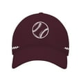 thumbnail image 1 of Prolriy Womens Baseball Caps, Washed Baseball Pattern with Printed Baseball Caps on Both Sides Hats for Men Wine, 1 of 5