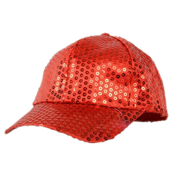 Prolriy Womens Hats Baseball Caps Hats Caps Unisex Fashion Color Sequined Caps Hats for Women Red