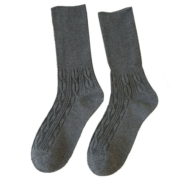 Prolriy Womens Socks, Solid Color Stacked Socks Wind Loose Tube Cotton Socks Fashion Lady Socks Winter Socks for Women Dark Gray