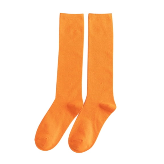 Prolriy Womens Socks, Warm Christmas Fashion Windproof Printing Mid Tube Socks Long Tube Cotton Socks for Women Orange