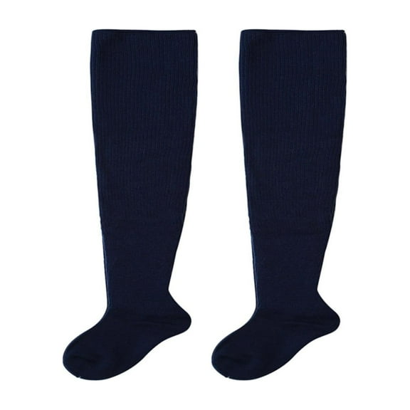 Prolriy Womens Socks, Women's Football Socks with Towel Sole Wear Non Slip Mid Tube Short Top Socks Thigh High Socks for Women Dark Blue