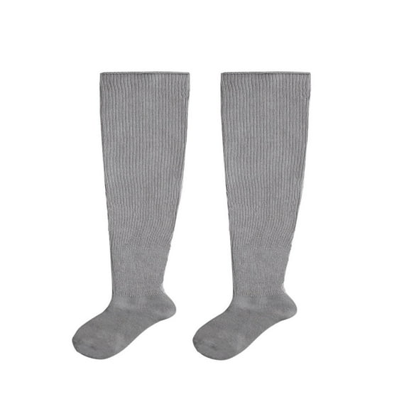 Prolriy Womens Socks, Women's Football Socks with Towel Sole Wear Non Slip Mid Tube Short Top Socks Thigh High Socks for Women Grey