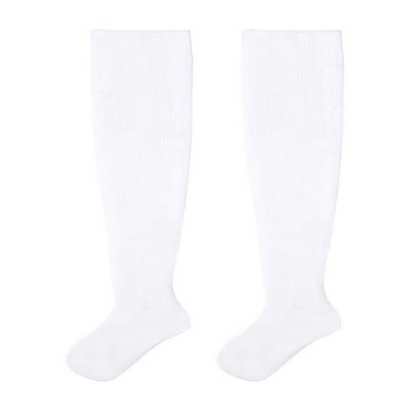 Prolriy Womens Socks, Women's Football Socks with Towel Sole Wear Non Slip Mid Tube Short Top Socks Thigh High Socks for Women White
