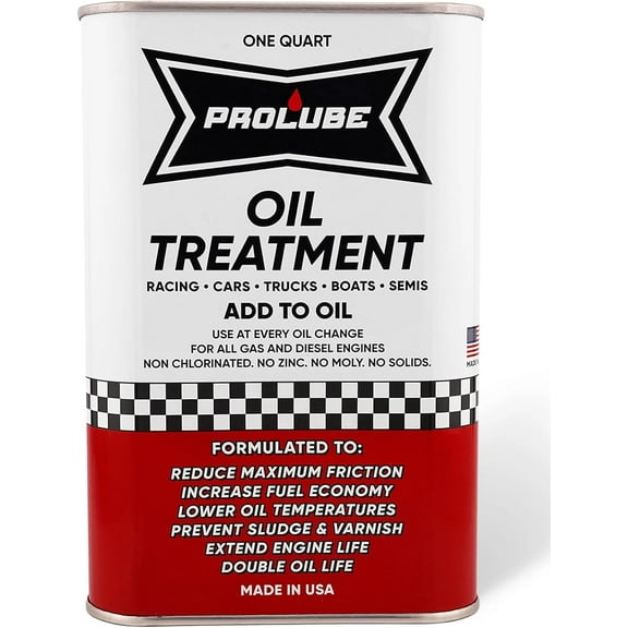 Prolube Oil Treatment - Engine Oil Additive for Gas & Diesel Engines - Reduces Wear, Noise, Vibration - Boosts Fuel Economy & Horsepower - Works on Transmissions & Differentials (1QT)