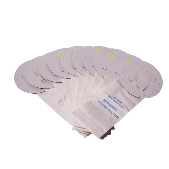 Prolux 10 Quart Sealed Backpack Vacuum Bags, Genuine Replacement Parts, Micron Filtration Material, Disposable, Designed in the USA