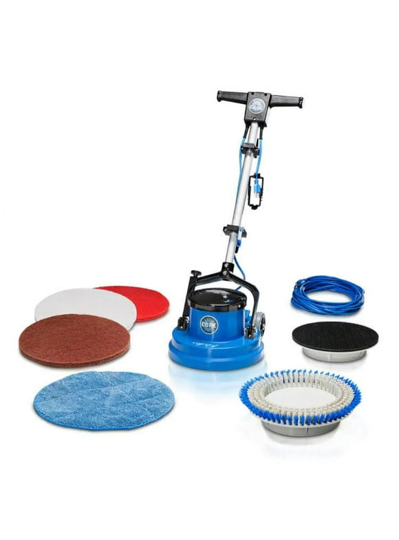 Prolux Core 15 in. Loaded Commercial Light Hand-Driven Floor Buffer Scrubber