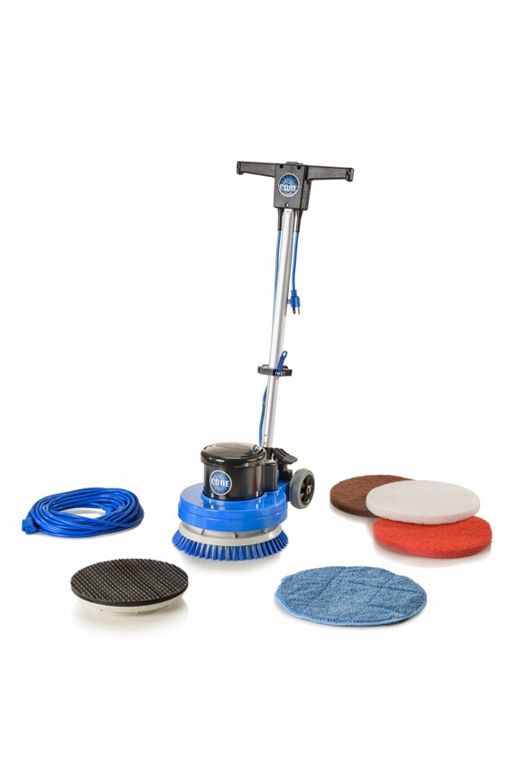 Core Heavy Duty Commercial Floor Polisher Buffer Scrubber Machine and 5 Pads