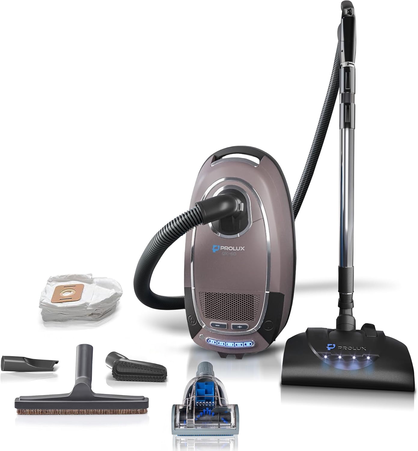 Prolux QX60 Canister Vacuum Cleaner with Wessel Werk EBK250 Power Nozzle