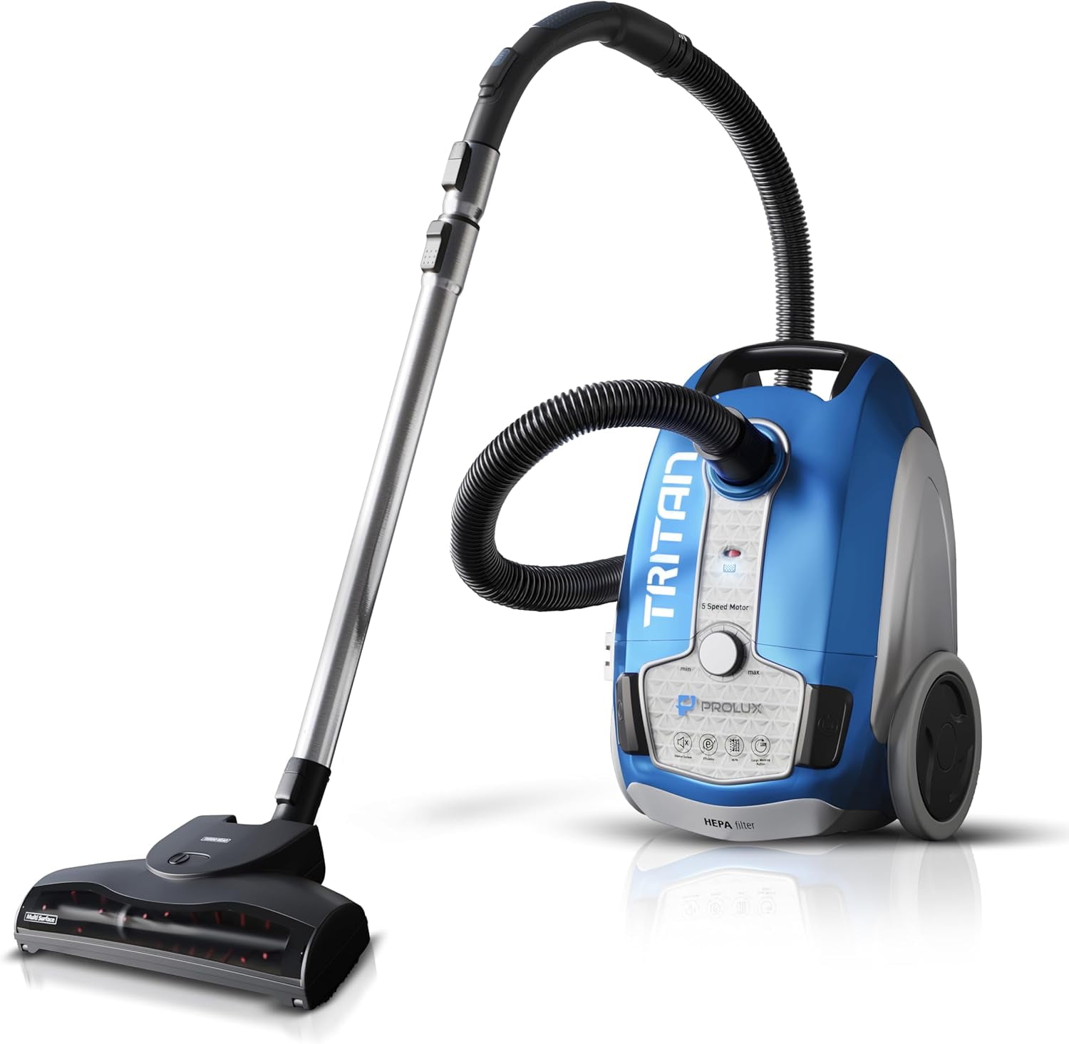 Prolux Tritan Blue Canister Vacuum with HEPA Filter