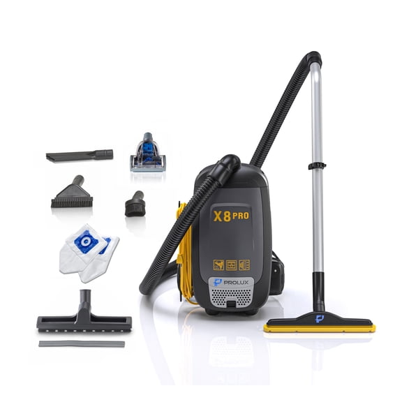 Prolux X8 Pro Commercial Backpack Vacuum w/ Deluxe 1 1/2" Tool Kit