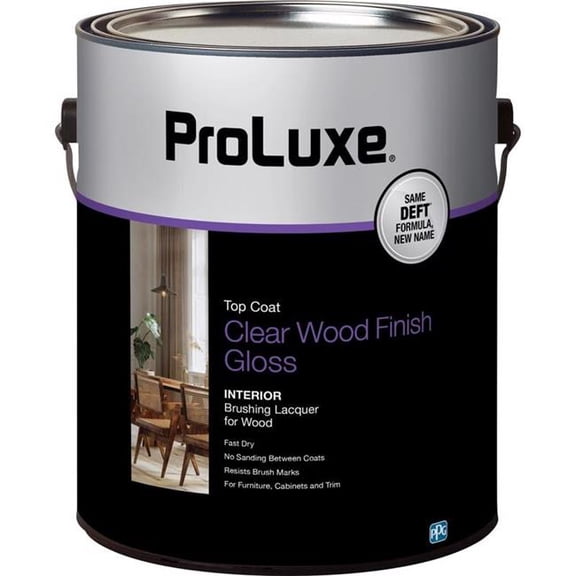 Proluxe 1 gal Gloss Clear Oil-Based Brushing Lacquer, Pack of 4