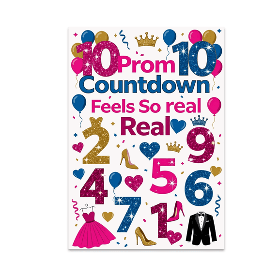 Prom Countdown Feels So Real - Teen Decor - 13x19 Glossy Poster Print