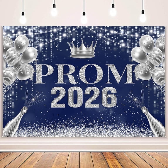 Prom Congratulations Prom Decorations Backdrop Blue Prom 2026 Congrats Grad Photography ...