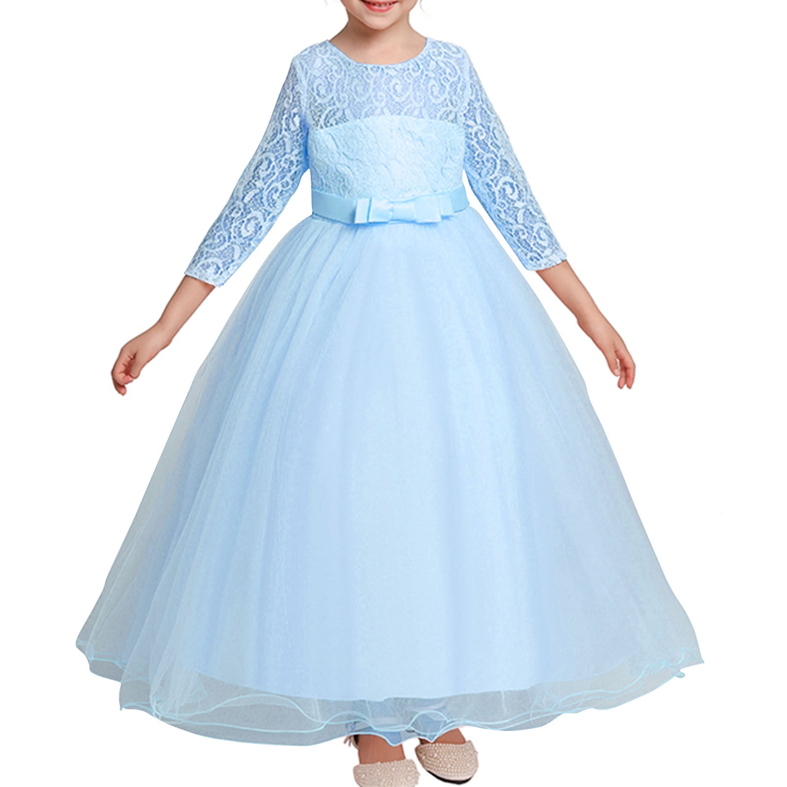 prom dresses age 12 3-12 Years Kids Dress Flower Long Beading Elegant Teenagers Prom Gowns Dresses Girl Party Kid Evening Bridesmaid Princess