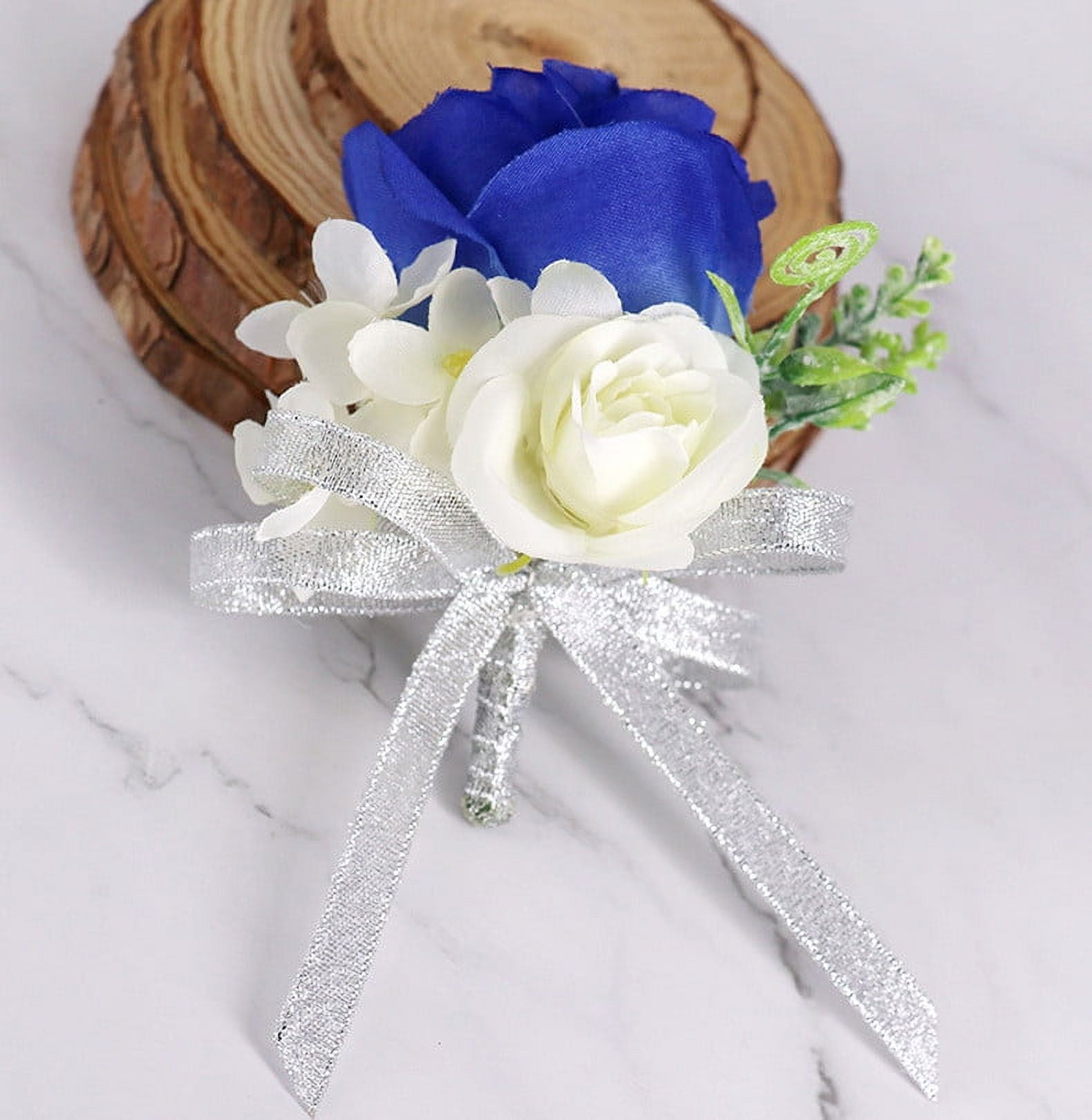 Prom Flowers Rose Wrist Corsage Wristlet Silver Band Bracelet and Men  Boutonniere Set, Groomsman Best Man and Girl Brides Wedding Flowers  Accessories for Prom Suit Wedding Decoration - Walmart Business Supplies, image size:1580x1620