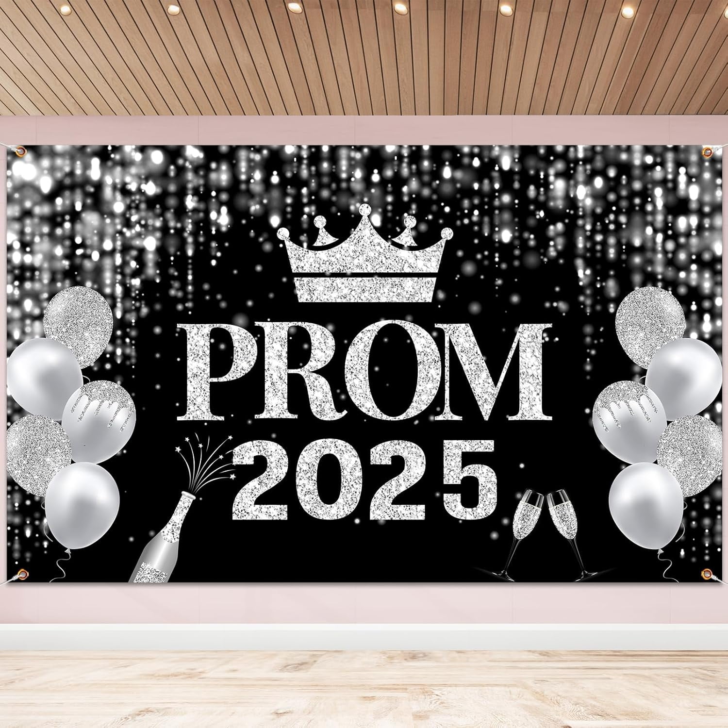 Prom Night Backdrop 2025 Prom Background 2025,Sliver Glitter Prom ...
