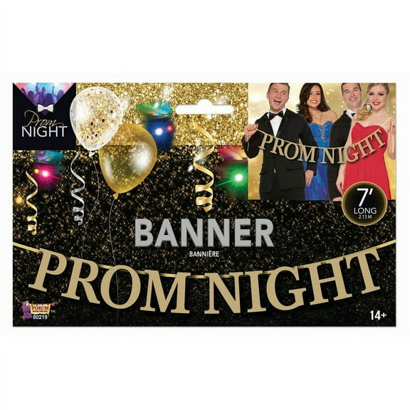 Prom Party Supplies Night Gold Letter Banner