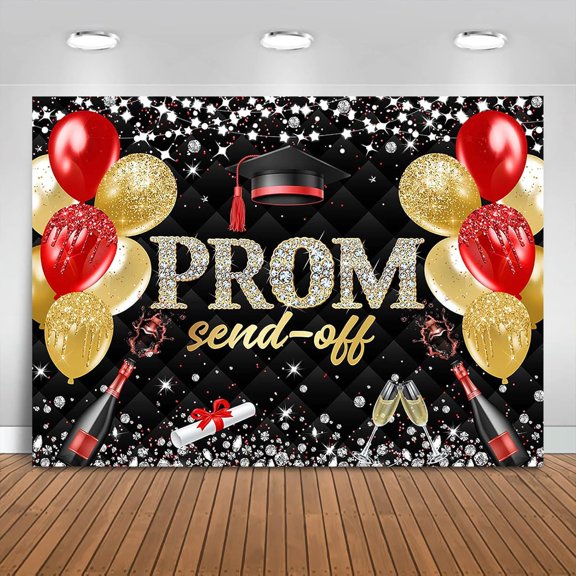 Prom Send Off 2026 Graduation Backdrop Class of 2026 Graduate Prom Background Congrats Grad Party Decorations Banner Photo Booth Props