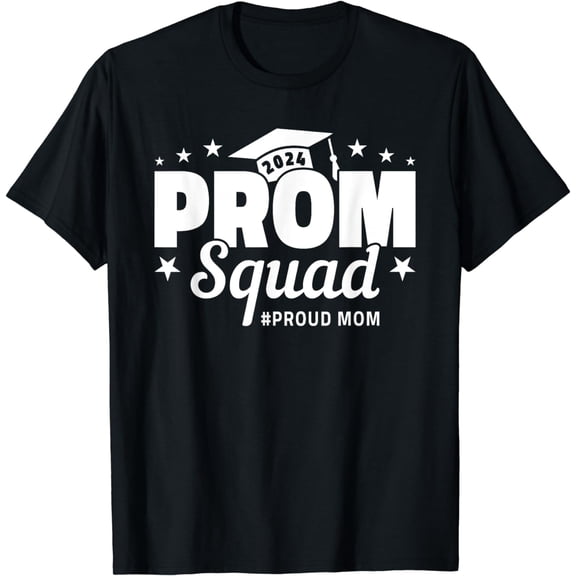 Prom Squad 2024 Proud Mom Graduate Prom Class of 2024 T-Shirt