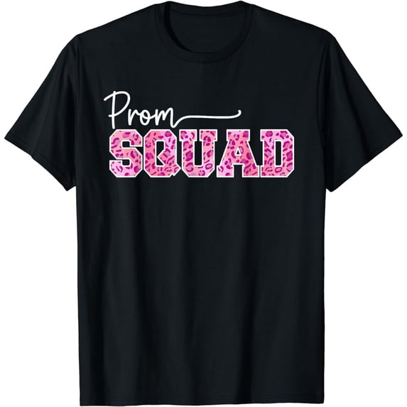 Prom Squad Prom Graduation Class of 2024 Leopard Matching T-Shirt