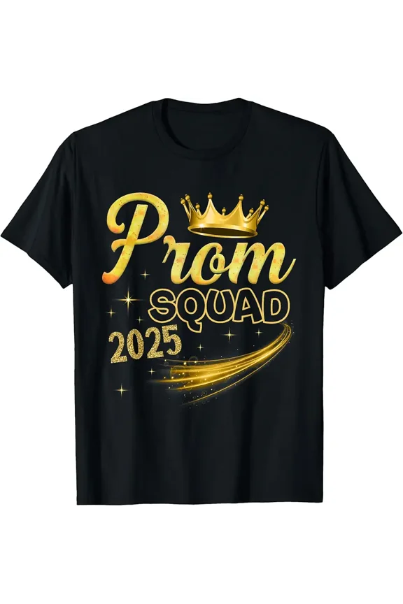 Prom Team 2025 Graduation Party Group Matching Celebration Unisex T-Shirt, up to size 5XL