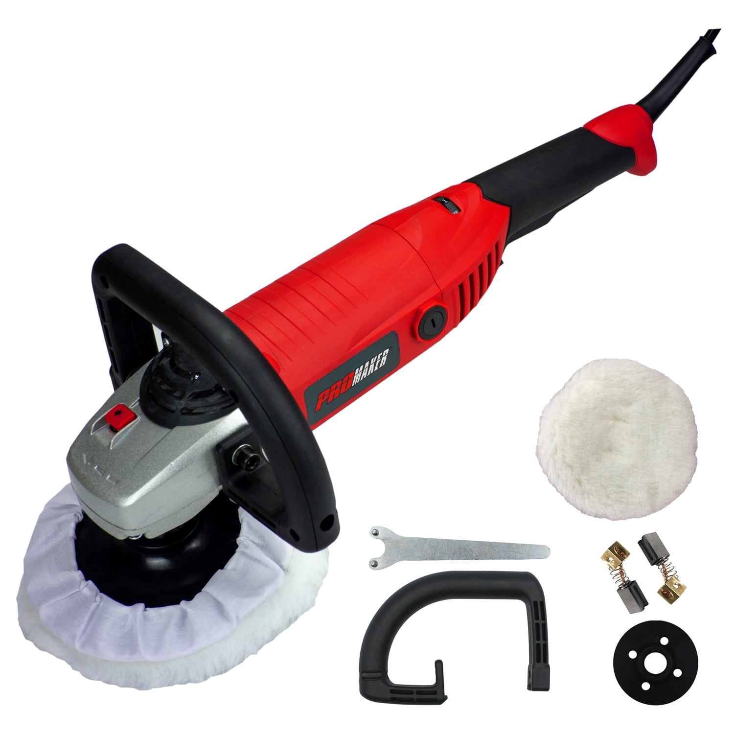 PROMAKER 7-Inch Dual Action Buffer Polisher – 1300W, 11.2 AMP, Corded Electric Car Polisher