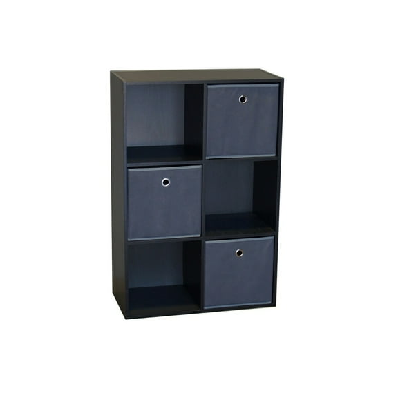 Proman Products 6 Cube Storage Organizer, 36"H x 24"W x 12"D Black