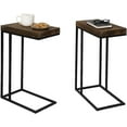 thumbnail image 1 of Proman Products Breeze Casual C Shaped End Table Small Side Table with Steel Base, 1 of 7