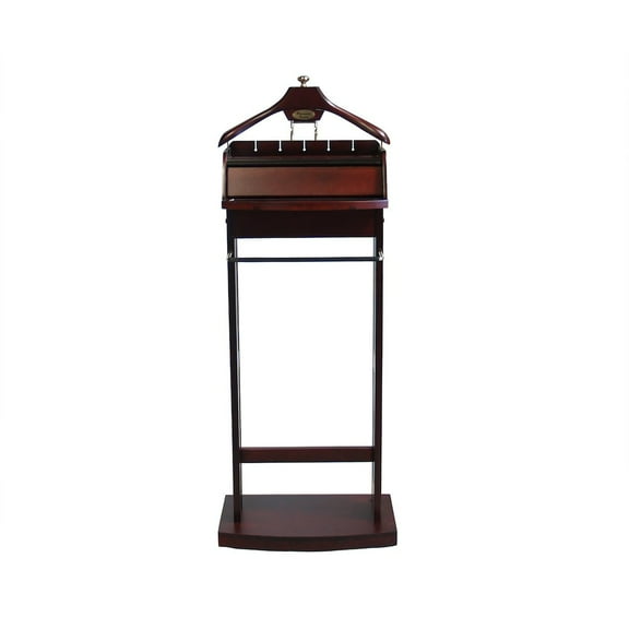 Proman Products Excalibur Wardrobe Charging Valet in Dark Mahogany