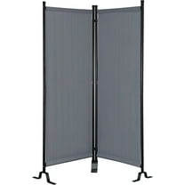 Proman Products FS17181 Galaxy II Indoor/Outdoor Room Divider (2-Panels, 24" w / panel), Water Repellent Fabric, Metal Frame, 50.25" W x 12" D x 71" H, Gray