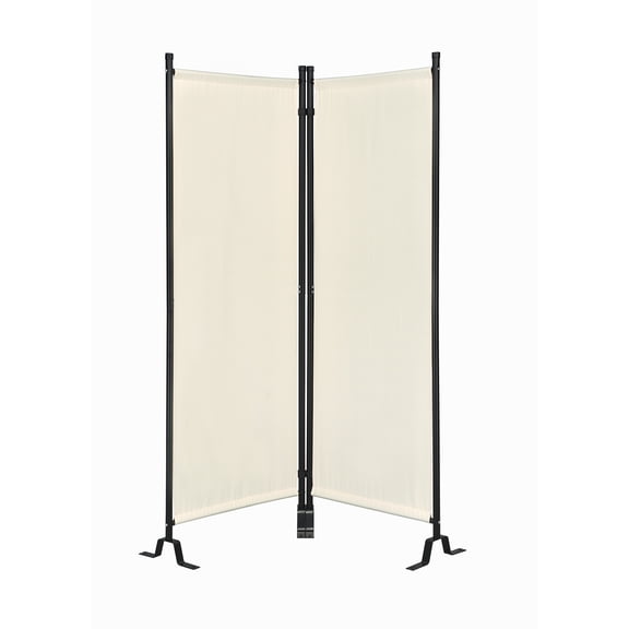 Proman Products FS17182 Galaxy II Indoor/Outdoor Room Divider (2-Panels, 24" with Panel), Water Repellent Fabric, Metal Frame, 50.25" W x 12" D x 71" H, Beige